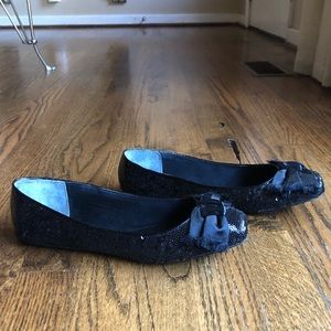 Kate Spade Black Sequined flats